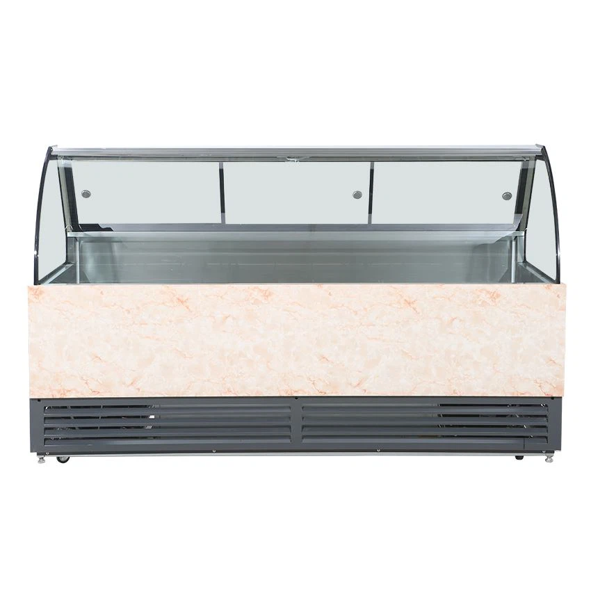 Curved Glass Static Cooling Meat Counter Fridge Curved Glass Static Cooling Meat Counter Fridge