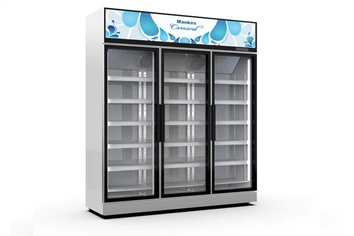 Upright Glass Door Upper Condensing Fridge