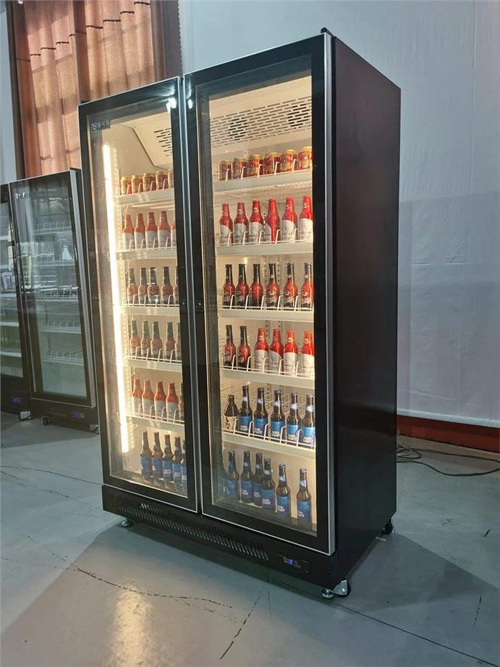 Beverage Glass Door Display Cabinet