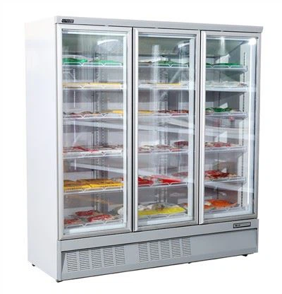 유리 도어 냉장고 디스플레이