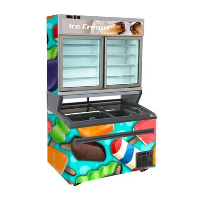 슈퍼마켓 음료 식품 냉동고